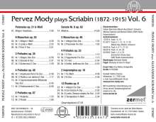 Pervez Mody plays Alexander Scriabin Vol.6, CD