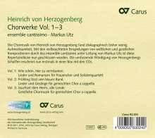 Heinrich von Herzogenberg (1843-1900): Weltliche &amp; geistliche Chorwerke, 3 CDs