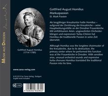 Gottfried August Homilius (1714-1785): Markuspassion, 2 CDs