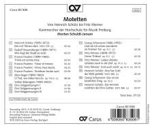 Kammerchor der Hochschule für Musik Freiburg - Motetten von Heinrich Schütz bis Fritz Werner, CD