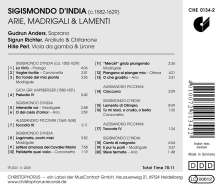 Sigismondo d'India (1582-1629): Arien,Madrigale &amp; Lamenti, CD