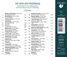 Ich rühm dich Heidelberg - Renaissancemusik am Kurpfälzischen Hof, CD