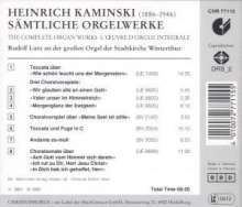 Heinrich Kaminski (1886-1946): Sämtliche Orgelwerke, CD
