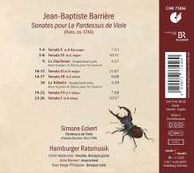 Jean-Baptiste Barriere (1707-1747): Sonaten Nr.1-6 "pour Le Pardessus de Viole" (Paris 1740), CD