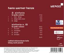 Hans Werner Henze (1926-2012): Symphonien Nr.2 &amp; 10, CD