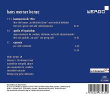 Hans Werner Henze (1926-2012): Kammermusik 1958 über die Hymne "in lieblicher bläue", CD