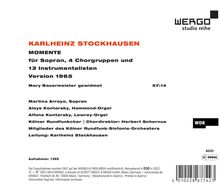 Karlheinz Stockhausen (1928-2007): Momente für Sopran,4 Chorgruppen,13 Instrumentalisten, CD