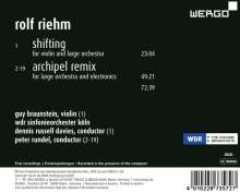 Rolf Riehm (geb. 1937): Archipel Remix, CD