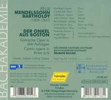 Felix Mendelssohn Bartholdy (1809-1847): Der Onkel aus Boston (Komische Oper in 3 Aufzügen), 2 CDs