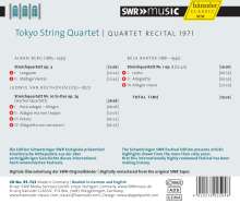 Tokyo String Quartet - Quartet Recital 1971 (Schwetzinger Festspiele), CD