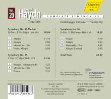 Joseph Haydn (1732-1809): Symphonien Nr.25,36,43, CD