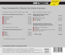 Paul Hindemith (1895-1963): Werke für Viola d'amore, CD