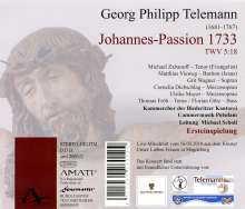 Georg Philipp Telemann (1681-1767): Johannes-Passion (1733) TWV 5:18, 2 CDs