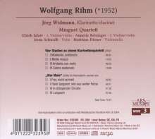 Wolfgang Rihm (geb. 1952): 4 Studien zu einem Klarinettenquintett, CD