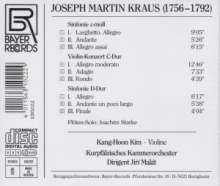 Josef Martin Kraus (1756-1792): Symphonien c-moll &amp; D-dur, CD