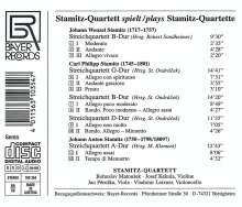 Carl Stamitz (1745-1801): Streichquartette in D,G,B, CD