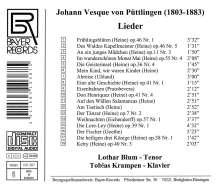 Johann Hoven (Johann Vesque von Püttlingen) (1803-1883): Lieder, CD