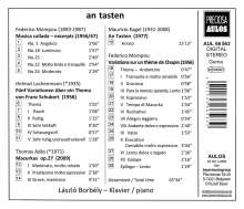 Laszlo Borbely - an tasten, CD