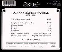 Johann Baptist (Jan Krtitel) Vanhal (1739-1813): Stabat Mater, CD
