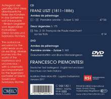 Franz Liszt (1811-1886): Annees de Pelerinage (1. Jahr: Schweiz), 1 CD und 1 DVD