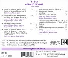 Gerhard Frommel (1906-1984): Klaviersonaten Nr.3 &amp; 4, CD