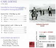 Carl Loewe (1796-1869): Sämtliche Streichquartette Vol.2, CD