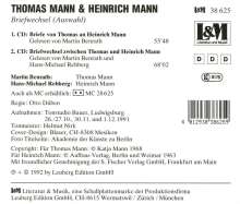 Mann,Thomas &amp; Heinrich - Briefwechsel, 2 CDs