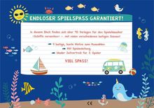 Endloser Spielspaß garantiert! Über 90 Vorlagen für "Schiffe versenken". Illustration: Sonne, Fische, Seepferdchen.