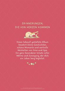 "ERINNERUNGEN, DIE VON HERZEN KOMMEN". Illustration: Ein großer und ein kleiner Hase liegen nebeneinander.