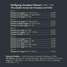 Wolfgang Amadeus Mozart (1756-1791): Sämtliche Sonaten für Violine &amp; Klavier, 5 CDs