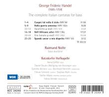 Georg Friedrich Händel (1685-1759): Italienische Kantaten für Baß, CD