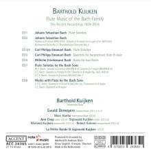 Barthold Kuijken - Flute Music of the Bach Family (The Accent Recordings 1978-2014), 8 CDs