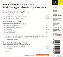 Paul Hindemith (1895-1963): Werke für Cello &amp; Klavier, CD