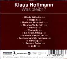 Klaus Hoffmann: Was bleibt?, CD