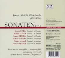 Jakob Friedrich Kleinknecht (1722-1794): Sonaten für Traversföte &amp; Bc op.1 Nr.1-6, CD