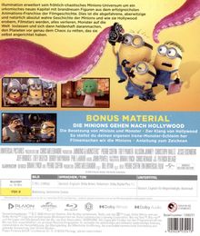 BONUS MATERIAL: DIE MINIONS GEHEN NACH HOLLYWOOD. Humorvolle Szenen mit gelben Minions und ein großes lila Tentakel.