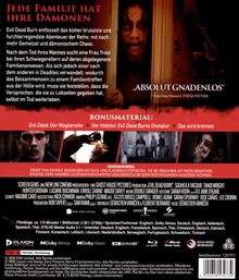 "Jede Familie hat ihre Dämonen", "Absolut gnadenlos". Bonusmaterial: Evil Dead: Der Wegbereiter, Der Hotshot, Das wird brennen. FSK 18.