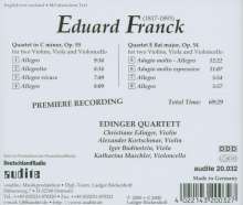 Eduard Franck (1817-1893): Streichquartette Es-Dur op.54 &amp; c-moll op.55, CD