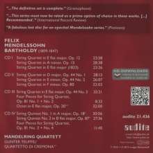 Felix Mendelssohn Bartholdy (1809-1847): Streichquartette Nr.0-7, 4 CDs