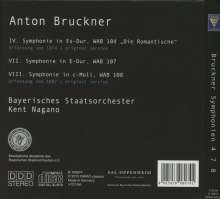 Anton Bruckner (1824-1896): Symphonien Nr.4,7,8, 4 CDs