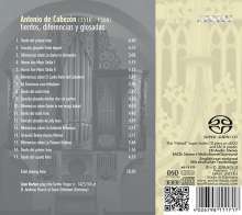 Antonio de Cabezon (1500-1566): Tientos, Diferencias y Glosadas für Orgel, Super Audio CD