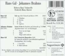 Hans Gal (1890-1987): Suite op.6 für Cello &amp; Klavier, CD