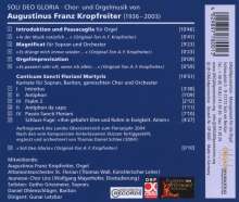 Augustinus Franz Kropfreiter (1936-2003): Chor- und Orgelmusik "Soli Deo Gloria", CD