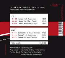 Luigi Boccherini (1743-1805): 6  Sonaten für Cello &amp; Bc, 2 CDs