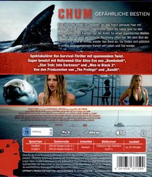 CHUM - Gefährliche Bestien. Hochzeit endet als Desaster, Freunde bei Bootstour, Hai-Angriff. Hai-Thriller mit Alice Eve.