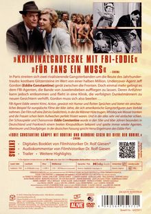 „KRIMINALGROTESKE MIT FBI-EDDIE“ „FÜR FANS EIN MUSS“ - CINEMA. Eddie Constantine kämpft mit Routine und Blondine gegen die Diebe der Rubine. Extras: Digitales Booklet von Filmhistoriker Dr. Rolf Giesen. Audiokommentar von Filmhistoriker Dr. Rolf Giesen. Trailer. Weitere Highlights.