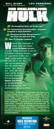 Der unglaubliche Hulk (Komplette Serie) (Blu-ray in Monsterbox), 16 Blu-ray Discs