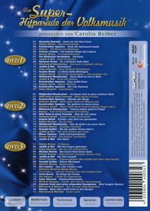 Die Superhitparade der Volksmusik (Präsentiert von Carolin Reiber), 3 DVDs