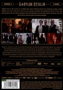 "Babylon Berlin, Staffel 5, 3 DVDs. Februar 1933: Berlin zwischen Rausch und Untergang. Entscheidungen verändern das Schicksal."