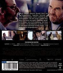 Text: Carl Rikker (Dennis Quaid) führt ein Doppelleben: Tagsüber Blumenladen, nachts Auftragskiller. Vier Bilder unten.